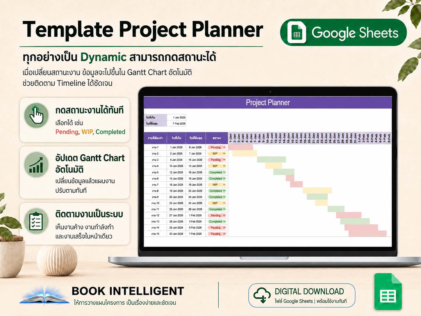 Template Project Planner ด้วย จัดการงานอยู่หมัดแบบมืออาชีพ