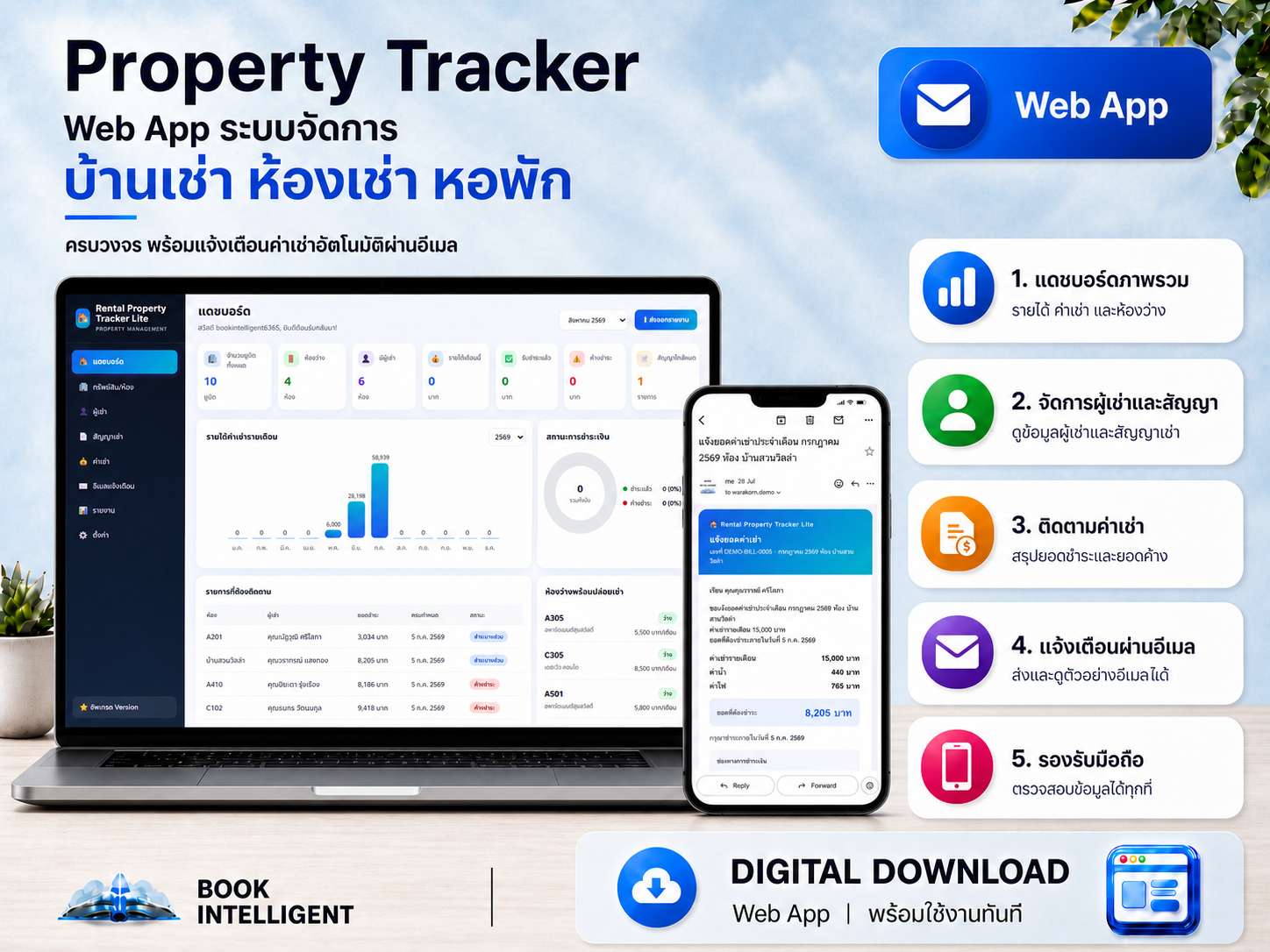 ระบบจัดการห้องเช่า (Rental Property Manager)
